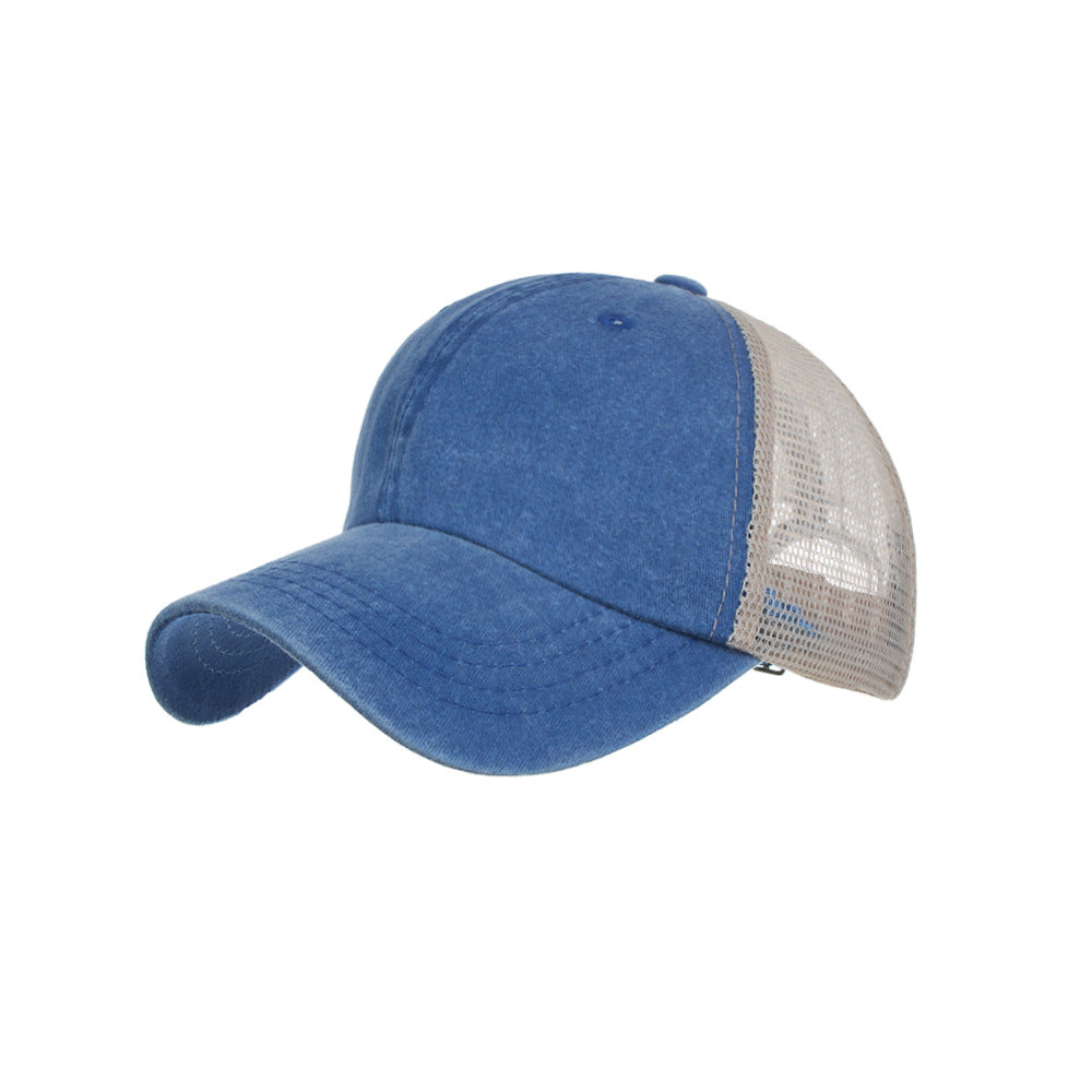 Wholesale Washed Cotton Smooth Mesh Baseball Cap